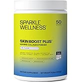 Sparkle Wellness Marine Skin Boost Plus (No Flavor) [50-Serves] | Collagen Powder Supplement with Marine-derived VERISOL Bioactive Hydrolyzed Collagen Peptides, Vitamin C & Hyaluronic Acid