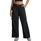 baleaf Women's Parachute Pants Lightweight Cargo Pant Quick Dry Water Resistant Baggy Wide Leg with 4 Pockets Hiking