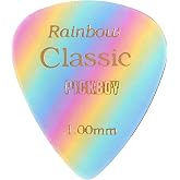 Pickboy Vintage Pick, Rainbow, Cellulose, 1.00mm, 10 picks