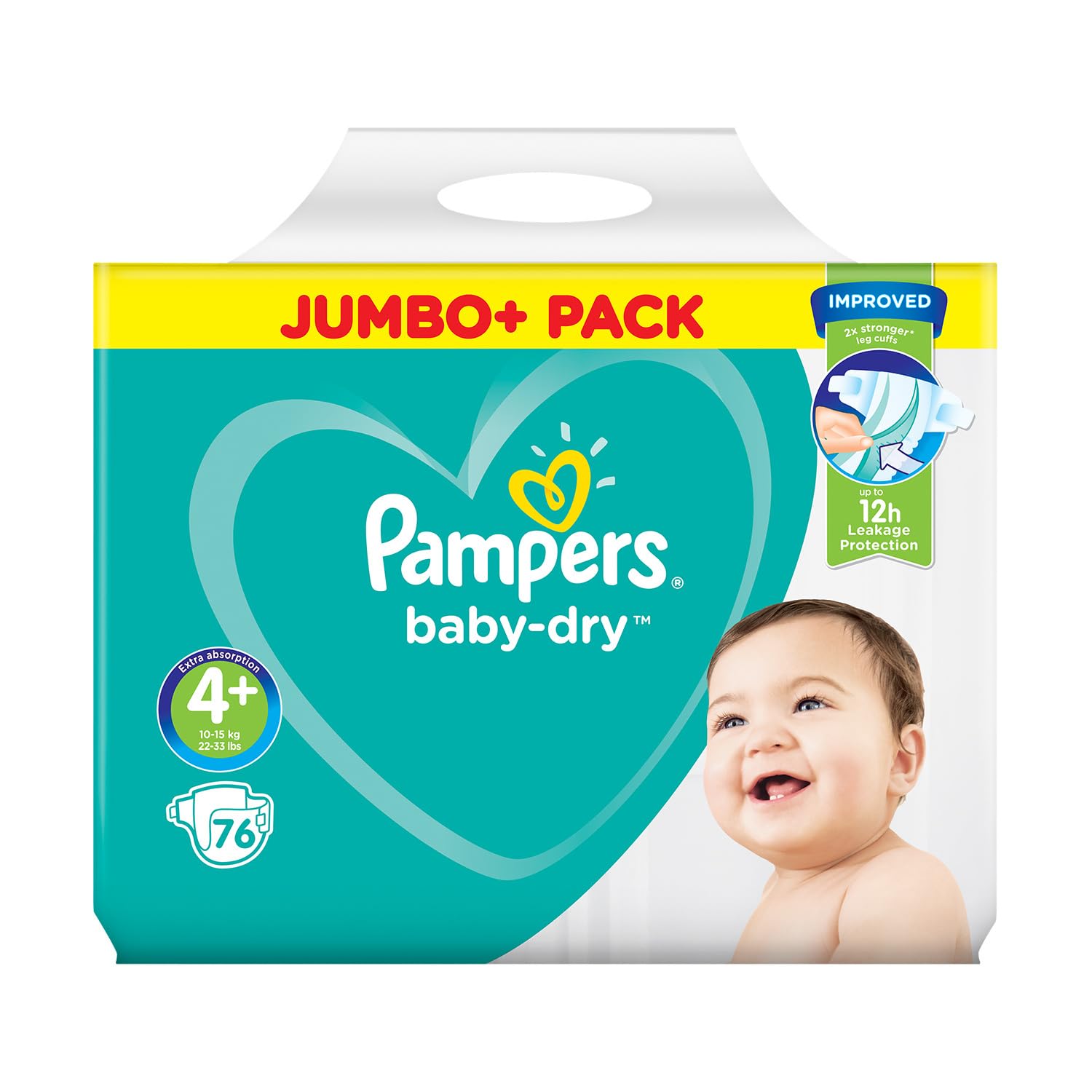 Pampers Baby Dry Nappies, Size 4 Plus