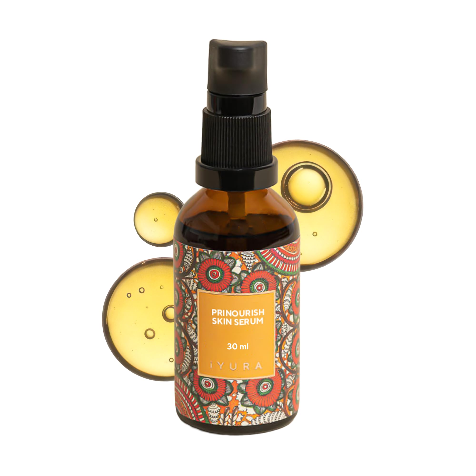 iYURA Prinourish Skin-Enriching Superfood Serum | 100% Natural, Vegan Face Oil | Clinically Proven to Reduce the Appearance of Open and Closed Comedones | With Black Plum, Ginger & Turmeric | 30ml
