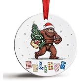 Bigfoot Ornament - Bigfoot Ornaments for Christmas Tree - Big Foot Sasquatch Gifts, Unique Gift for Bigfoot Lovers, Perfect Ornaments for Holiday Decor, Sasquatch and Big Foot Gifts