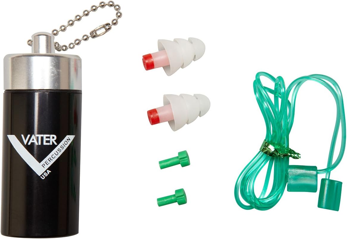 Vater Drumsticks VSAS - Musician's Ear Plugs including case (2 filter reduction options), Grey