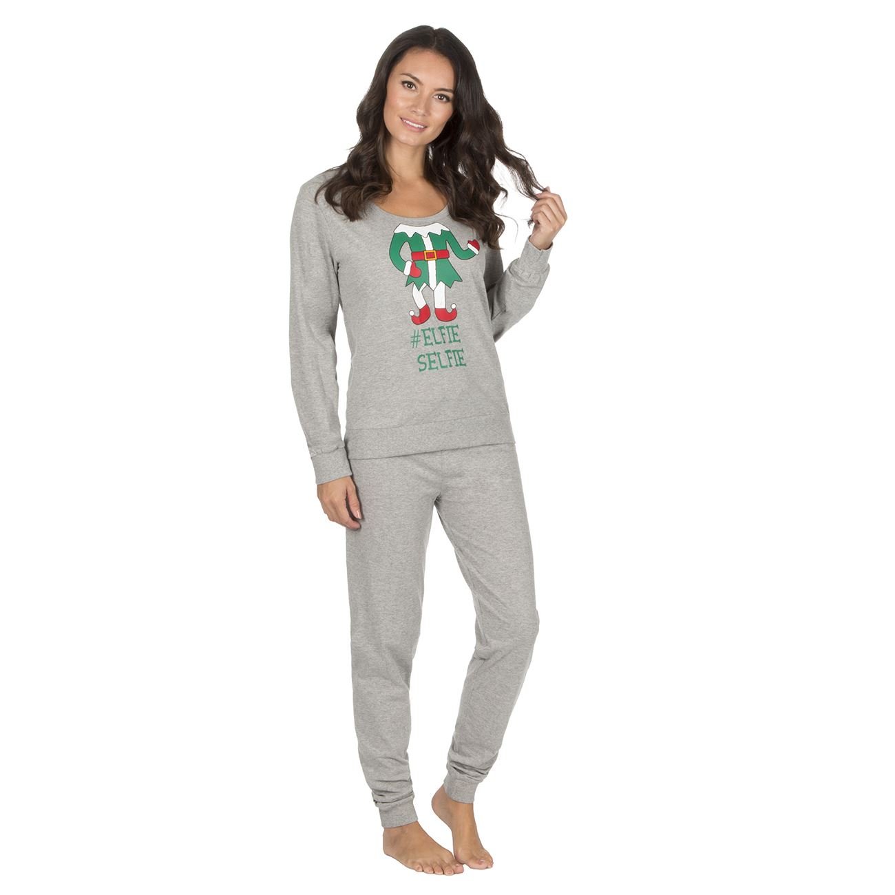 Grey Elf Twosie Pyjamas Pjs Loungewear Size 8 22 Womens Elfie Selfie Pyjama Set Women S Clothing Clothing Cate Org