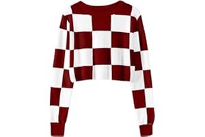 PUTYSENXI Girls Fall Winter Crop Tops 2025 Sweater Teen Fashion School Cute Long Sleeve Colorblock Kids Knit Sweaters Pullover