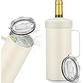 Wine Bottle Chiller with Handle | Portable Rapid Cooling Champagne Insulator | Stainless Steel Wine Cooler Sleeve | Ideal Gift for Wine Lover | | Perfect for Dinner Parties & Outdoor Picnics