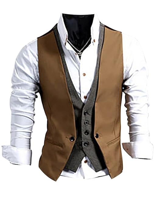 title=Gilet da Uomo Elegante Scollo a V Vestito della Maglia Alla Moda Corpetto