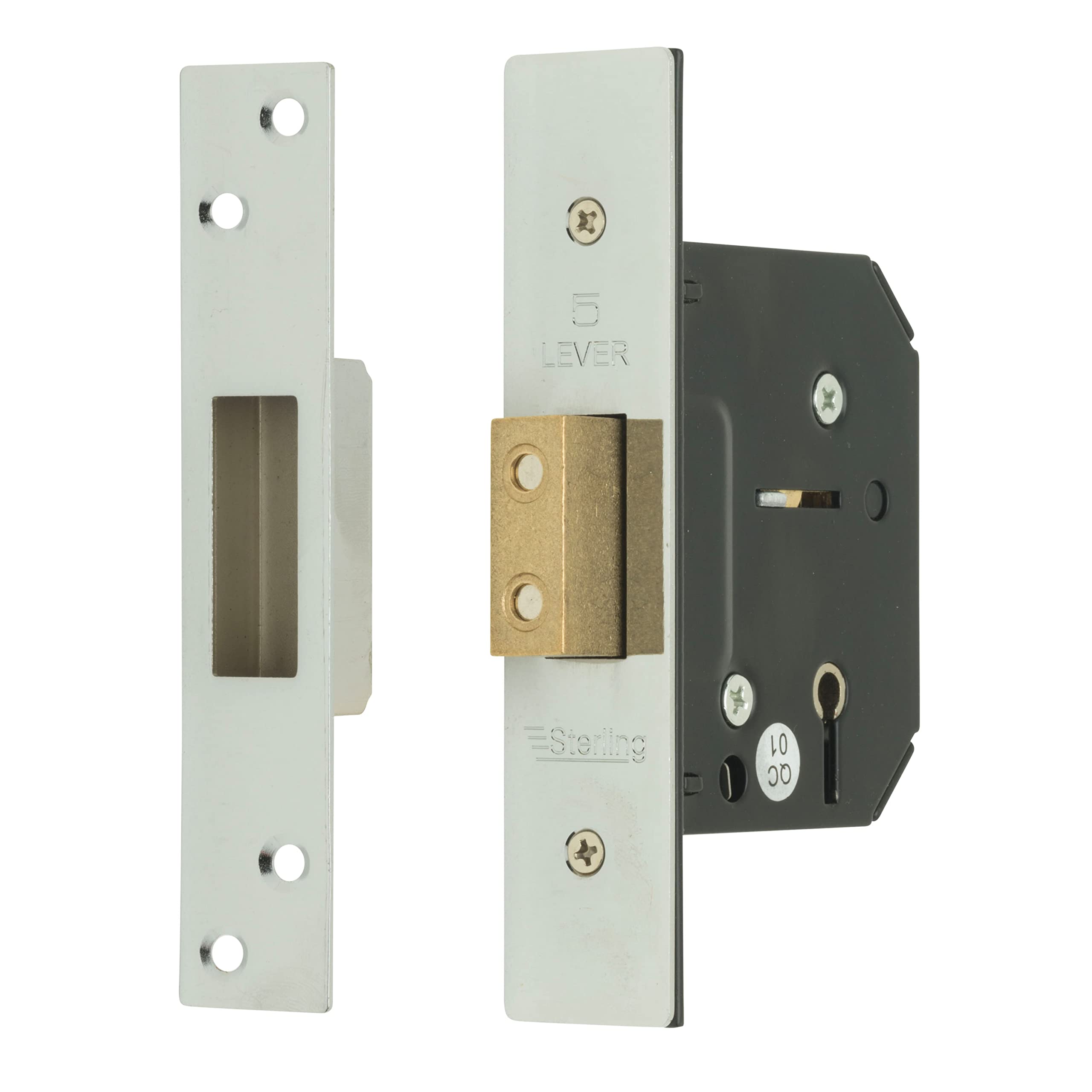 Sterling MLD525N 2.5-inch/67mm 5-Lever Deadlock - Nickel
