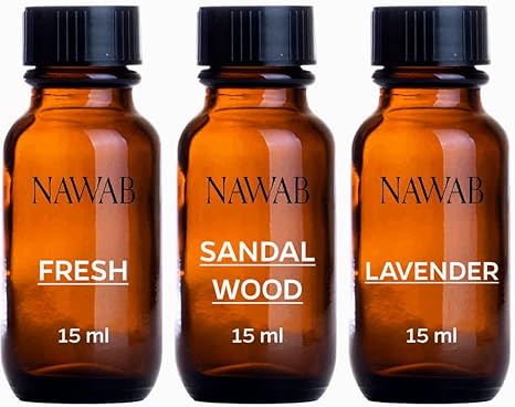 NAWAB essential aroma Diffuser oil(Fresh,Sandalwood,Lavender-15ml each)