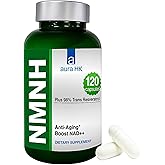 aura HK NMNH (Dihydronicotinamide Mononucleotide) 1000mg with Resveratrol – NAD+ Support Formula for Cellular Energy & Healthy Aging – 120 Count
