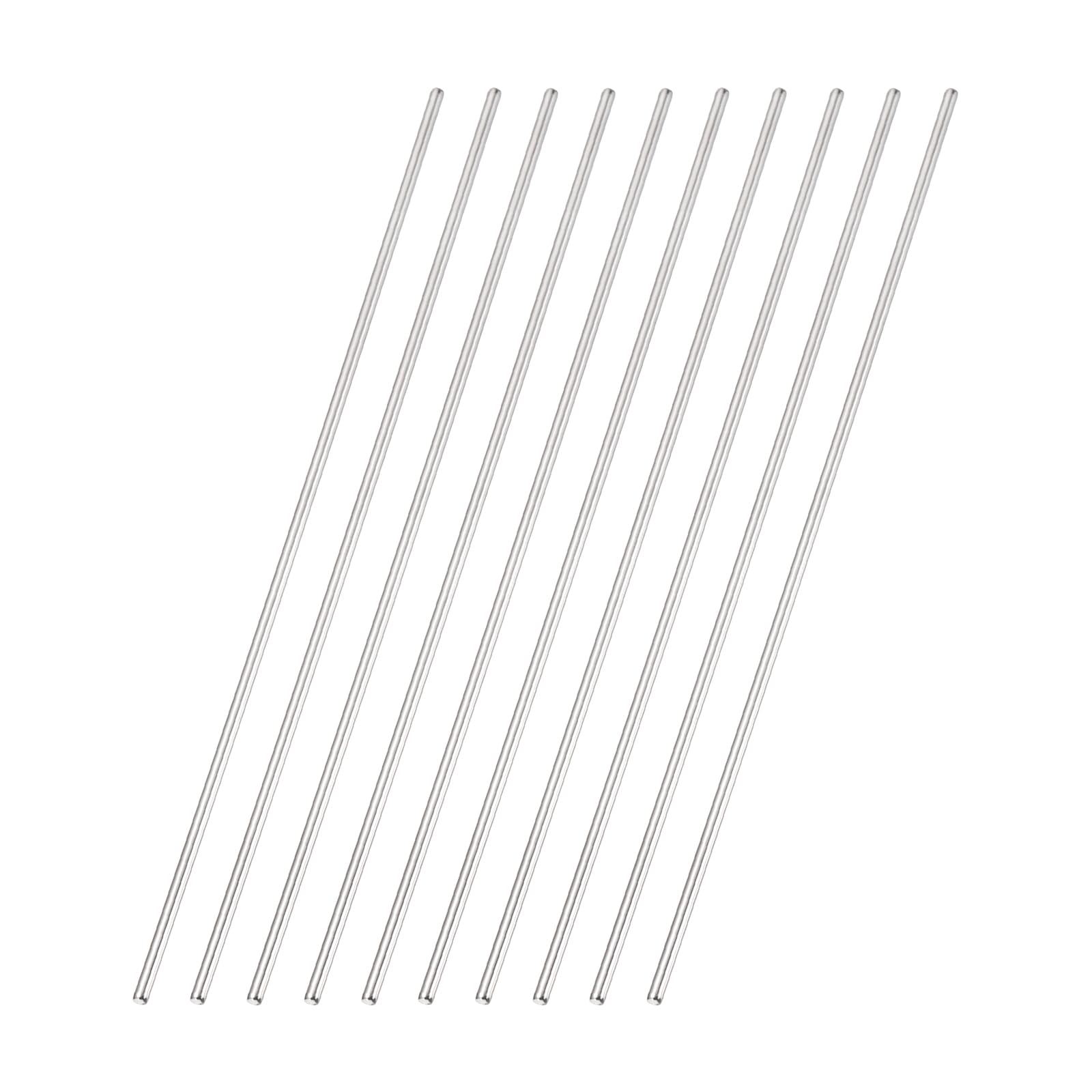 sourcing map 10 Pack RC Wheel Axle Pin, 2x100mm Steel Hex Wheel Hub Nut Pin Replacement for DIY RC Car Truck Boat Helicopter Model Part, Silver