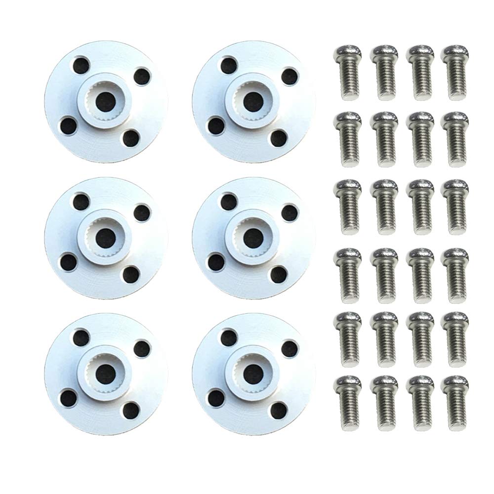 diymore Metal Servo Arm 25T Disc Metal Horns for MG995 MG996R RC Servos Robot,6PCS