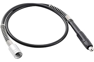 HOHXEN 42 Inch Flexible Flex Shaft Extension Cord, Universal Rotary Grinder Tool Universal Collets Electric Grinding Accessor