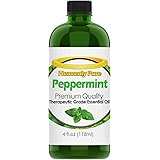 Peppermint Essential Oil (Huge 4 OZ - Bulk Size) - Pure & Natural Sweet Peppermint Aroma - Therapeutic Grade - Peppermint Oil