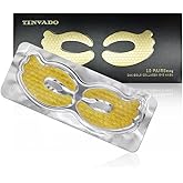 Eye Patches for Puffy Eyes - Under Eye Mask Dark Circles and Puffiness- Gold under Eye Patches, Collagen Eye Pads, Eye Bags Treatment for women or men