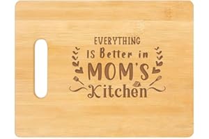 Mother's Day Wooden Cutting Board 11x8.5 Inch Reversible Wood Chopping Board, Gift for Mom from Son Daughter, Birthday Presen