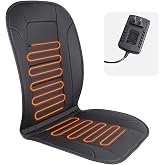 TISHIJIE Heated Seat Cushion for Office Chair with Temperature Control and Timer, Back and Seat Heating - for Office/Home Use