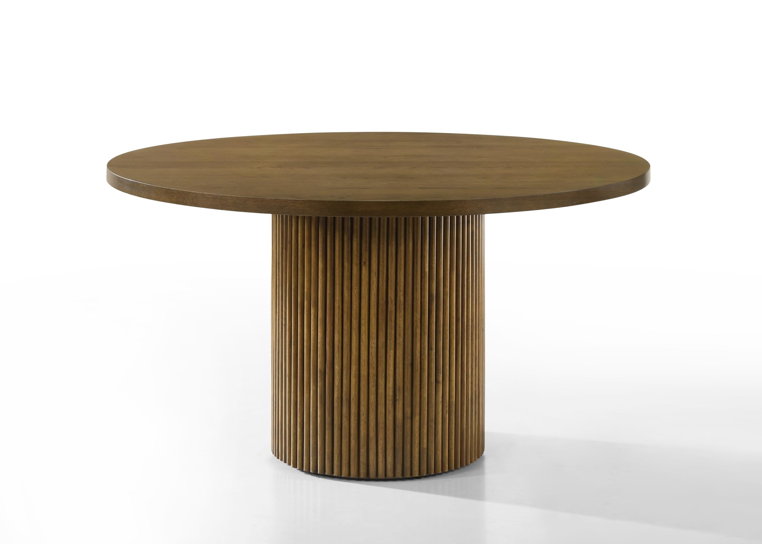 Photo 1 of Acme Hezrai 53" Dia Round Dining Table in Walnut