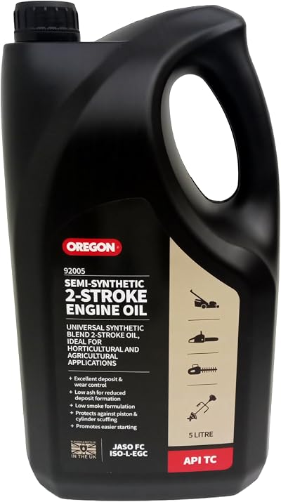 Oregon Semi Synthetic 2 Stroke Engine Oil 5L ISO-L-EGD JASO FC API TC 50:1
