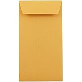 JAM PAPER #7 Coin Business Envelopes - 3 1/2 x 6 1/2 - Brown Kraft Manila - 50/Pack