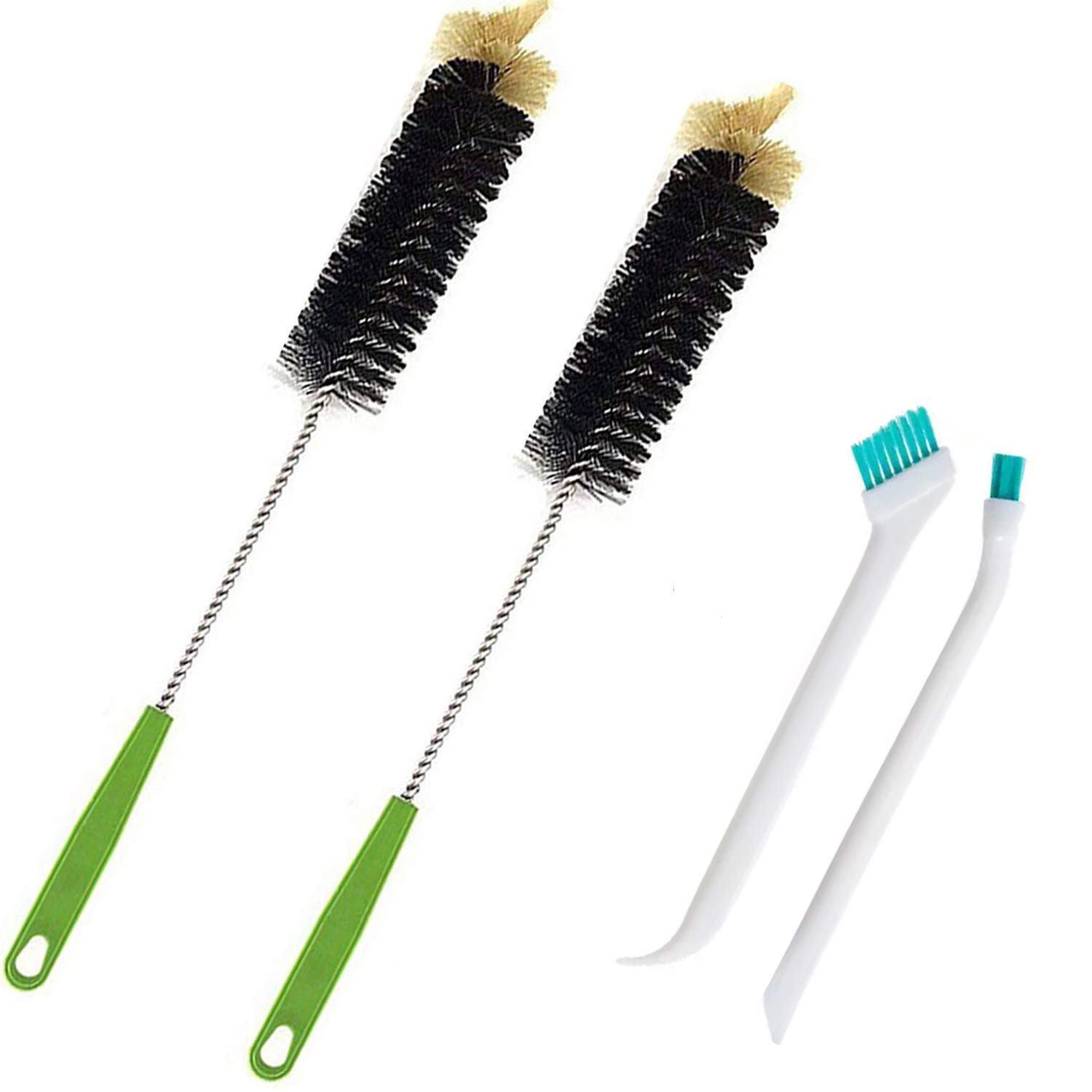 Enyoir 17" Flexible Long Bottle Cleaning Brush Set for Washing Narrow Neck Beer, Wine, Kombucha, Decanter, Brewing Bottles, Sport Water Bottles, Glass Jugs, Nursing Bottle Caps & Cup Lids, 4 PCS