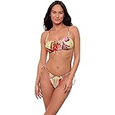 Sports Illustrated Womens Ruffle Cutout Bralette