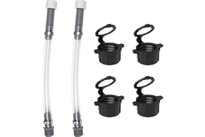 mapleza 2 PCS High - Performance Racing & Household Gas Can Hoses with 4 PCS Fuel Jug Vent Caps Fuel Can Hose Suitable for 3/5/5.5 Gallon VP Fuel Jugs