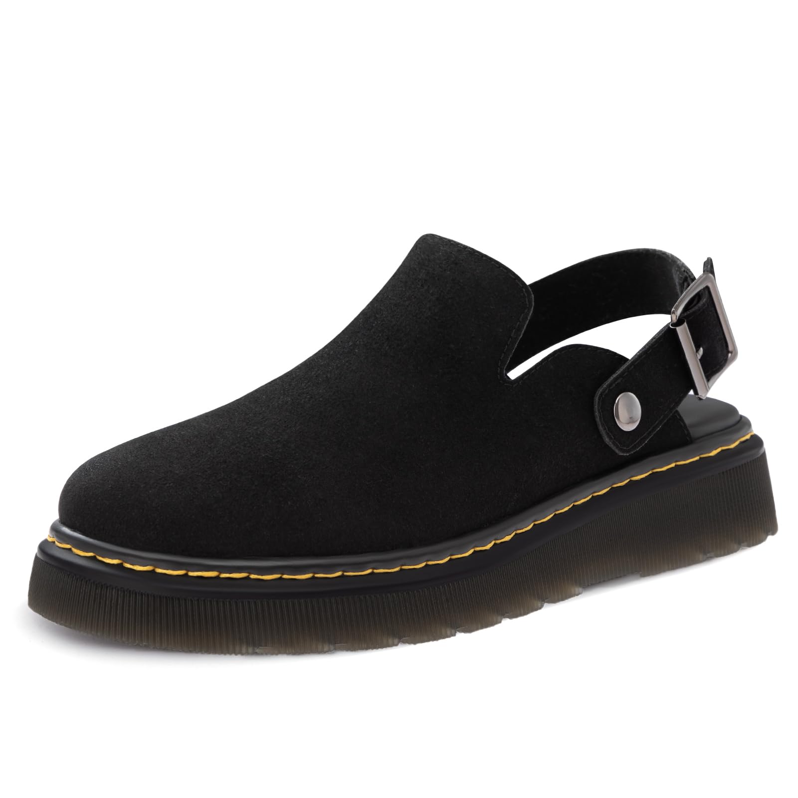 Photo 1 of ***DAMAGED - SEE NOTES/PICTURES*** Athlefit Women's Clogs Shoes with Back Strap Comfortable Latex Footbed Slip-on Slingback Mules for Work Walking Daily Wear, Black, Size 8, AD01254