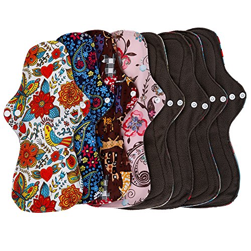 Reusable Waterproof Bamboo Charcoal Menstrual Pads Sets-Panty Liner Regular Flow Heavy Flow (Yixing, l) - Thumbnail 6