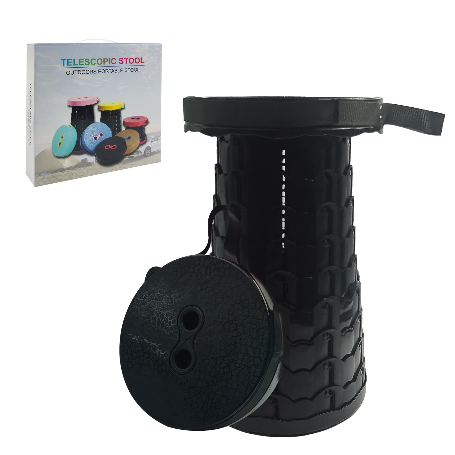 Behaniu Outdoor Furniture Portable Collapsible Stool, Lightweight Folding Stools Suitable for Fishing, Camping, Hiking