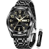 OLEVS Mens Watches Business Dress Stainless Steel Waterproof Casual Male Watch