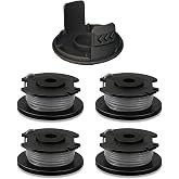 MAXLANDER 0.065" 16ft 4-Pack String Trimmer Replacement Spool and 1 Cap