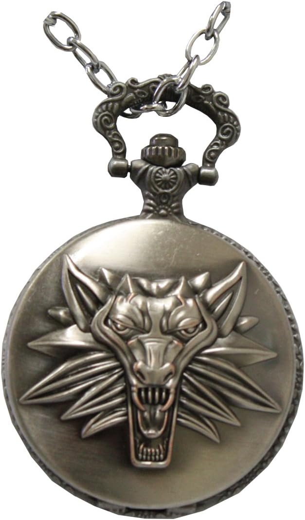 orologio collana Lupo dello stregone in Metallo cromato collana da 60cm - pidak Shop -
