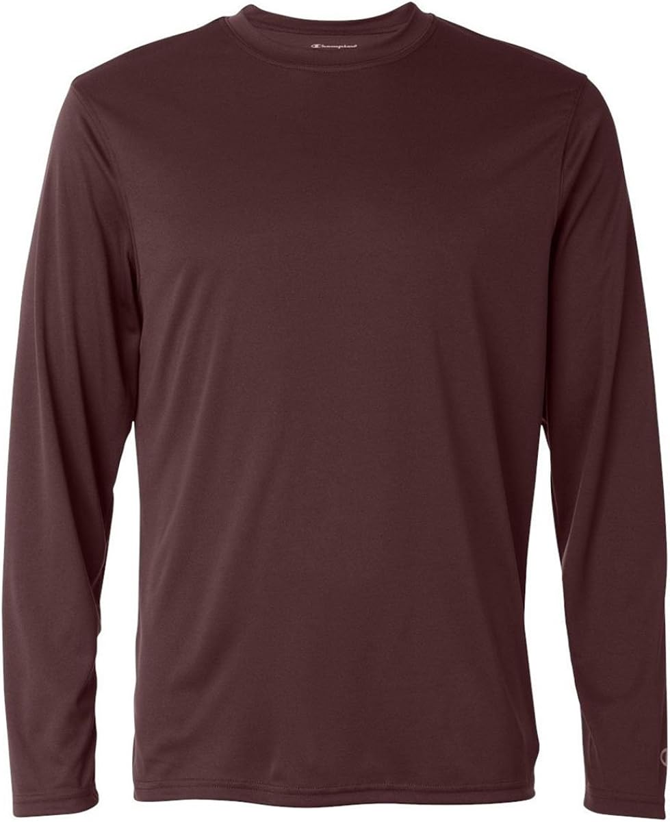 Champion Men's Long-Sleeve Double-Dry Performance T-Shirt at  Men’s Clothing store