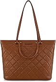 Montana West Quilted Tote Bag for Women Shoulder Bag Fashion Handbags with Top Zipper