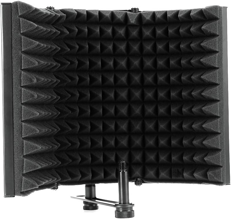 Microphone Isolation Shield Studio Microphone Isolation Shield Acoustic Foam  Panel Mic Sound Absorbing Foam Reflector