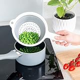 Addis Pop & Store 2 Pack Collapsible Colander 16.5cm 24cm White Grey view 5