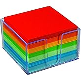 1InTheOffice Memo Cube, Assorted Colors Memo Pad 500 Sheets