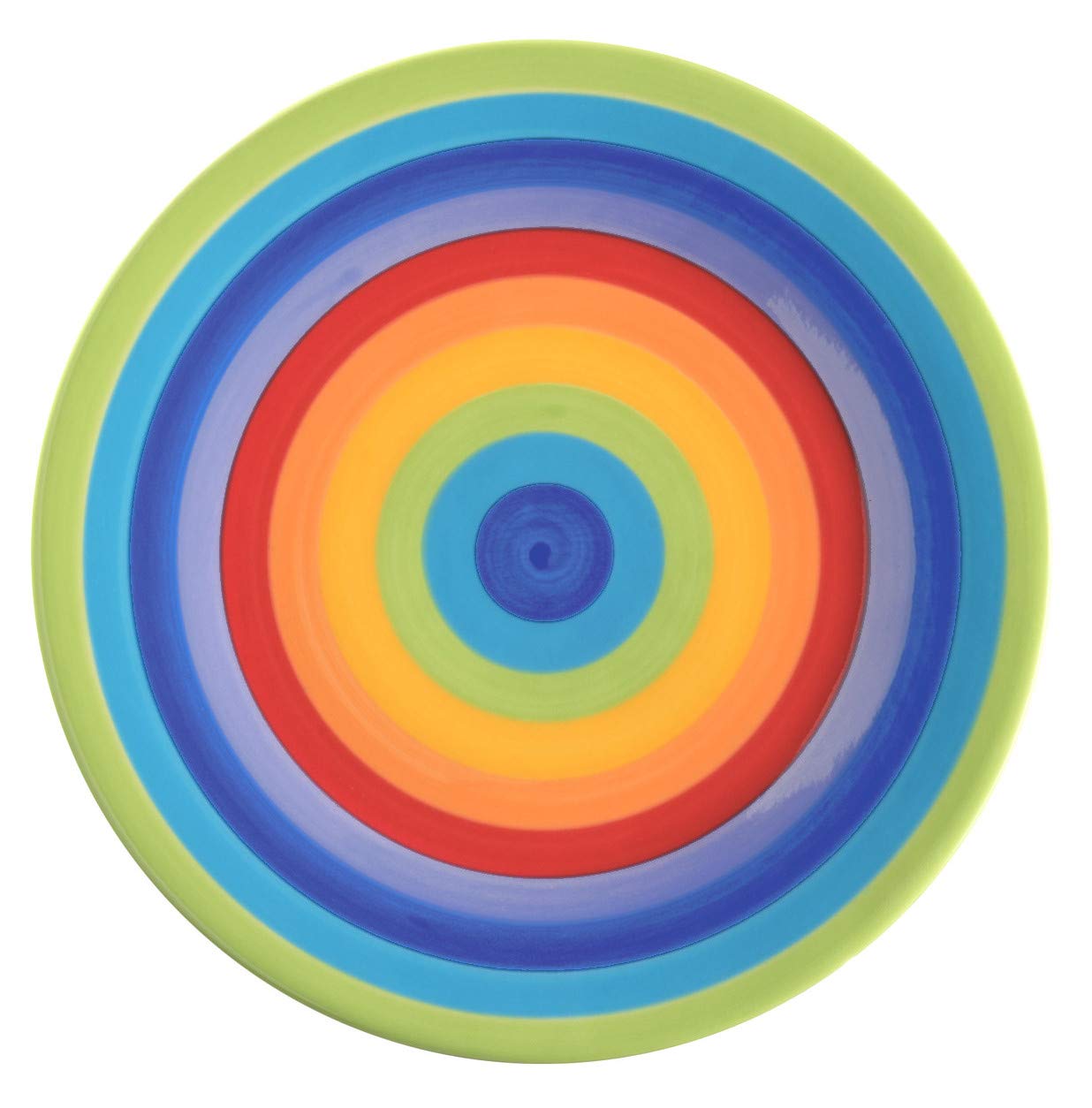 Hand Painted Rainbow Stripe Ceramic 18 cm Side Plate