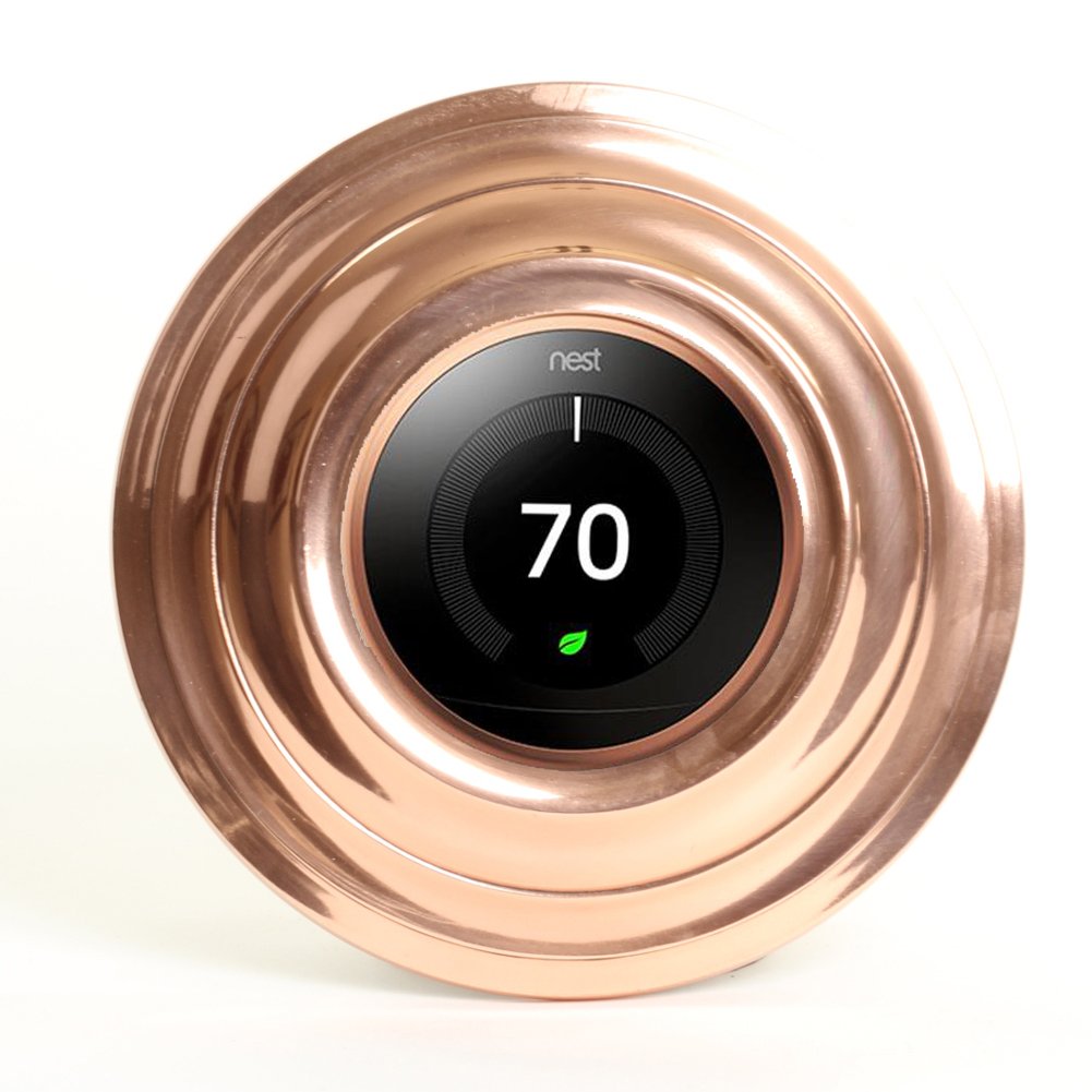 Koyal Wholesale Metal Thermostat Trim Plate for Nest, Wall Plate (Round