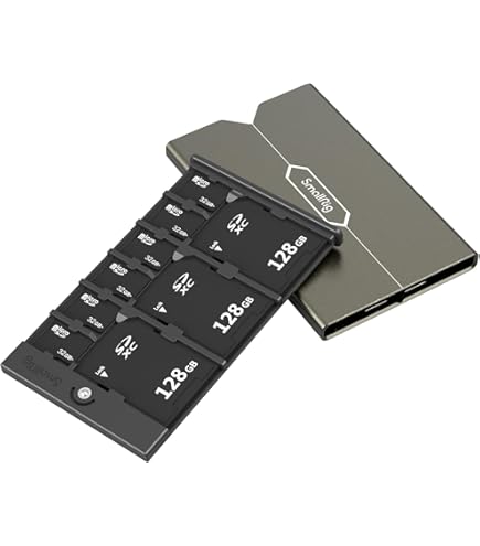 Lot De 5 étuis Rigides Pour Cartes Mémoire - 8 Emplacements (2 SD + 6 MicroSD), étanches, Dimensions 57.7x43x8.4 Mm
