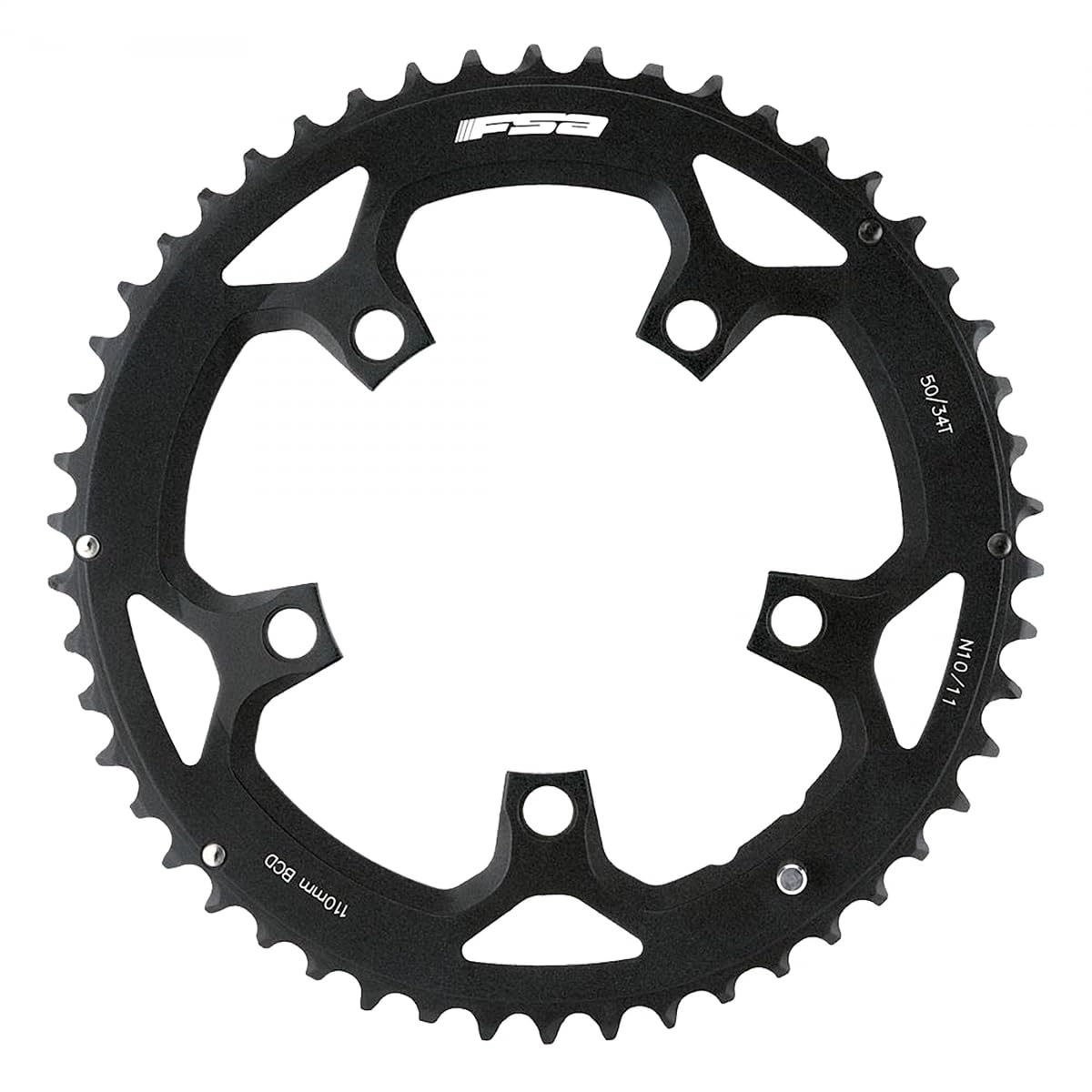 FSA Pro Road N10/11 110BCD Chainring - Black, 110 x 50t