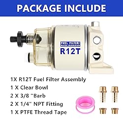 AUIVERED R12T Marine Fuel Water Separator Kit, 10