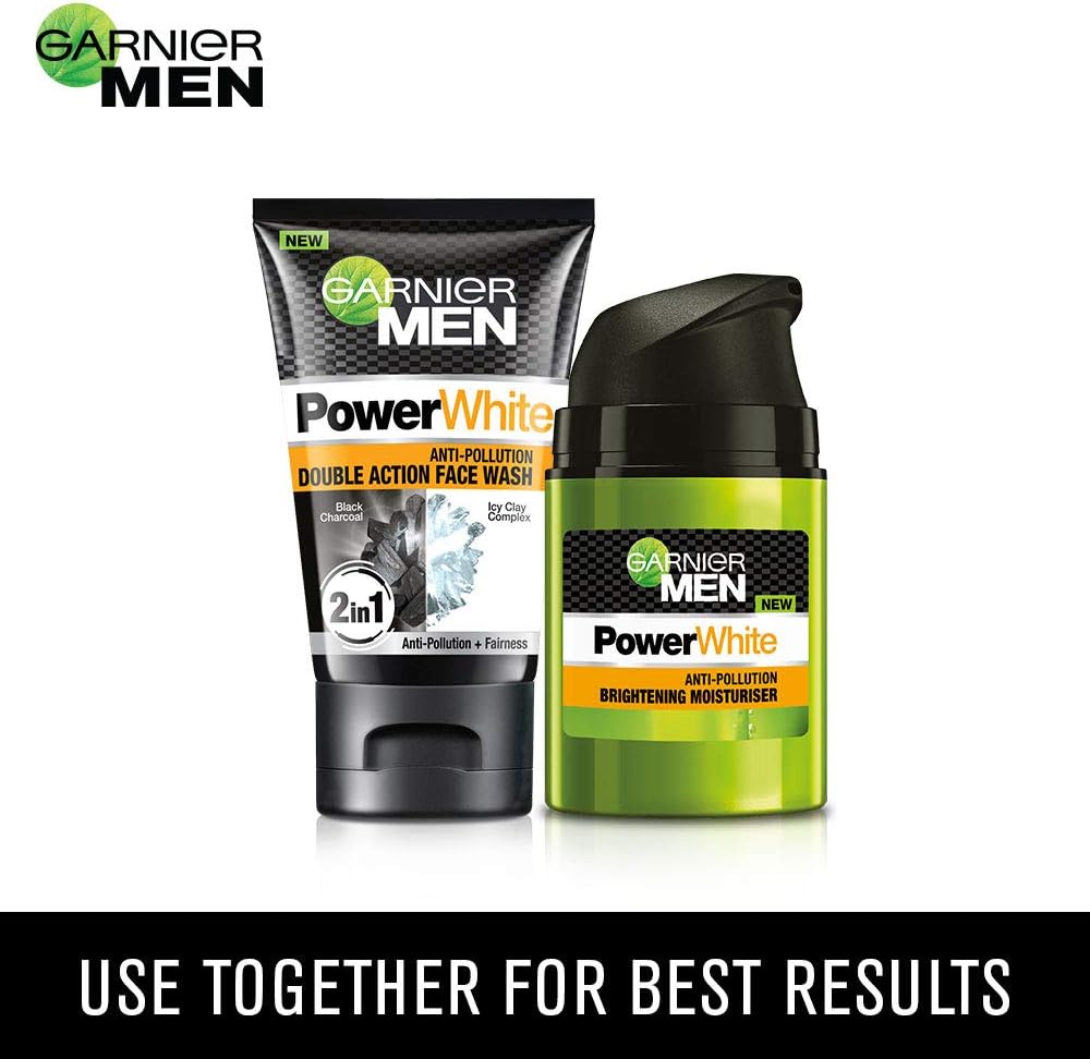 garnier face wash for men's power white