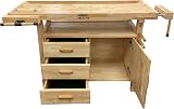 LUMBER JACK WB1200DC3 Heavy Duty Woodworking Bench Front Tail Vice Dog Holes view 3