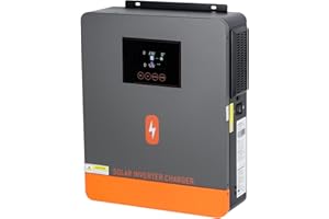 POWMR Solar Inverter 4200W, 24VDC to 220V/230VAC, Off-Grid All-in-One Charger Hybrid Inverter, Built-in 120A MPPT Controller, Max PV Array 6200W, for Home, RV, Work for 24V Lead Acid & Lithium Battery