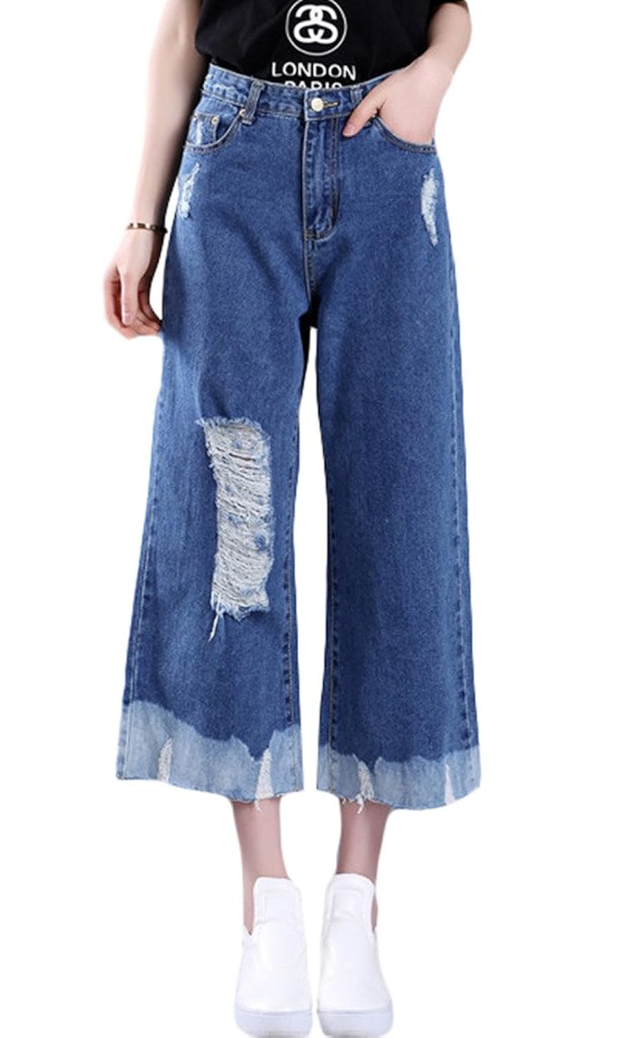 broken hole bell jeans