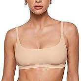 INLYRIC Women's Inbarely Plus Bralettes - No Underwire Unlined Support Soft Scoop Neck Cami Seamless Bralette