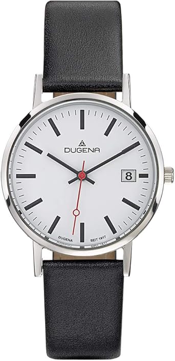 Dugena Design 4460339 - Reloj de Caballero de Cuarzo, Correa de Piel Color Negro