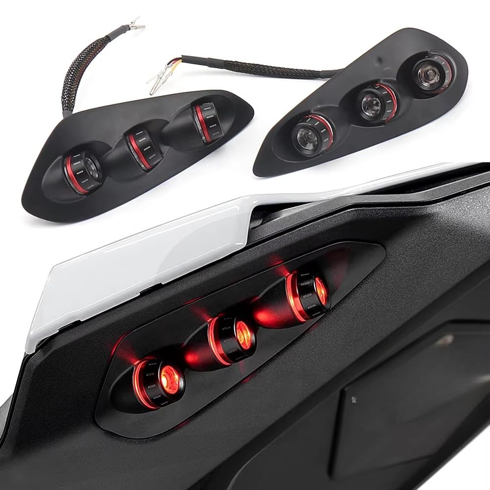 Photo 1 of Chaoouyue Fits for BMW S1000RR 2023 2024 2025 Motorcycle Integrated Tail Light LED Rear Turn Signals Stop Brake Light(Red)